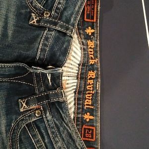 Rock revival women's jeans size 28.  I bought them on eBay, with bottoms hemmed
